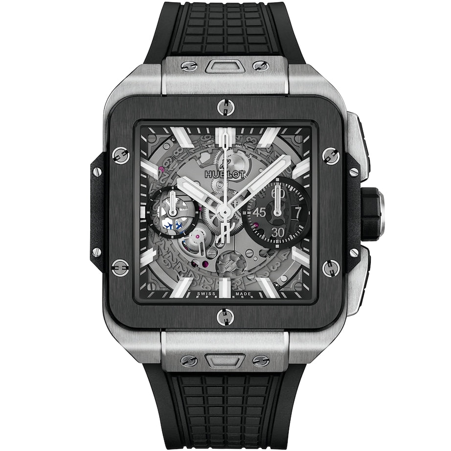 Hublot Titanium and Ceramic Square Bang Unico Watch 42mm