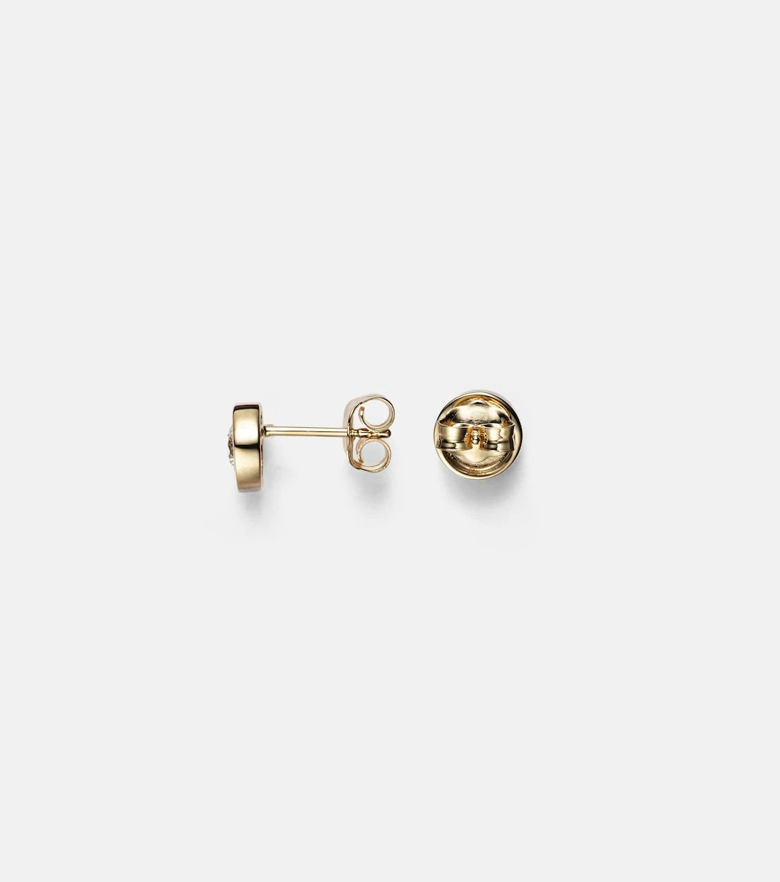 Sydney Evan - Fluted 14kt gold earrings with diamonds