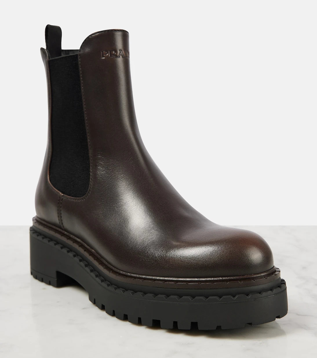 Prada - Leather Chelsea boots