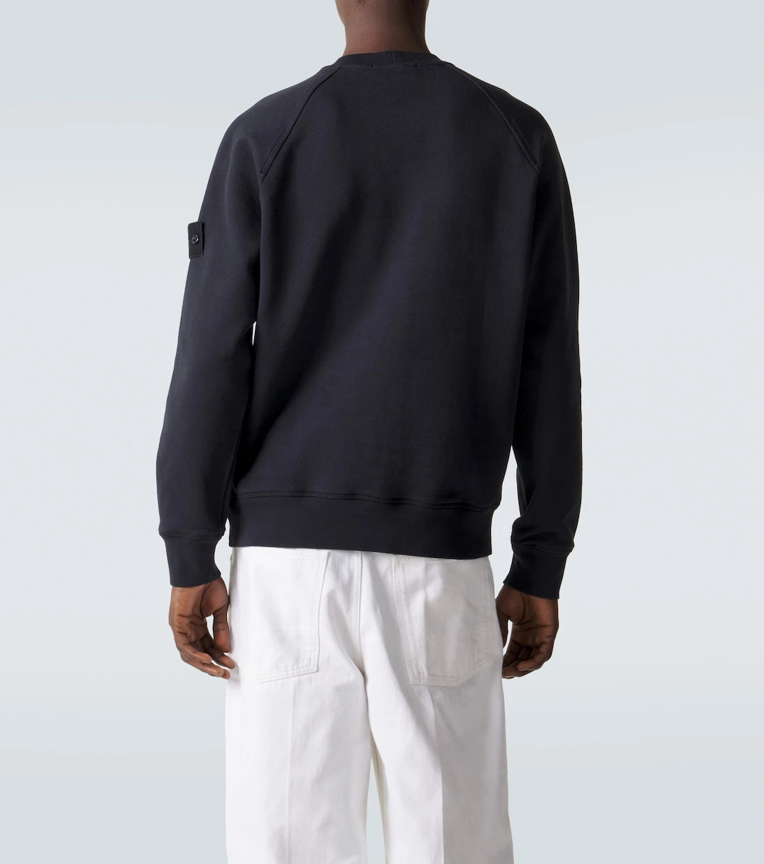 Stone Island - سويت شيرت قطني بقلنسوة بوصلة