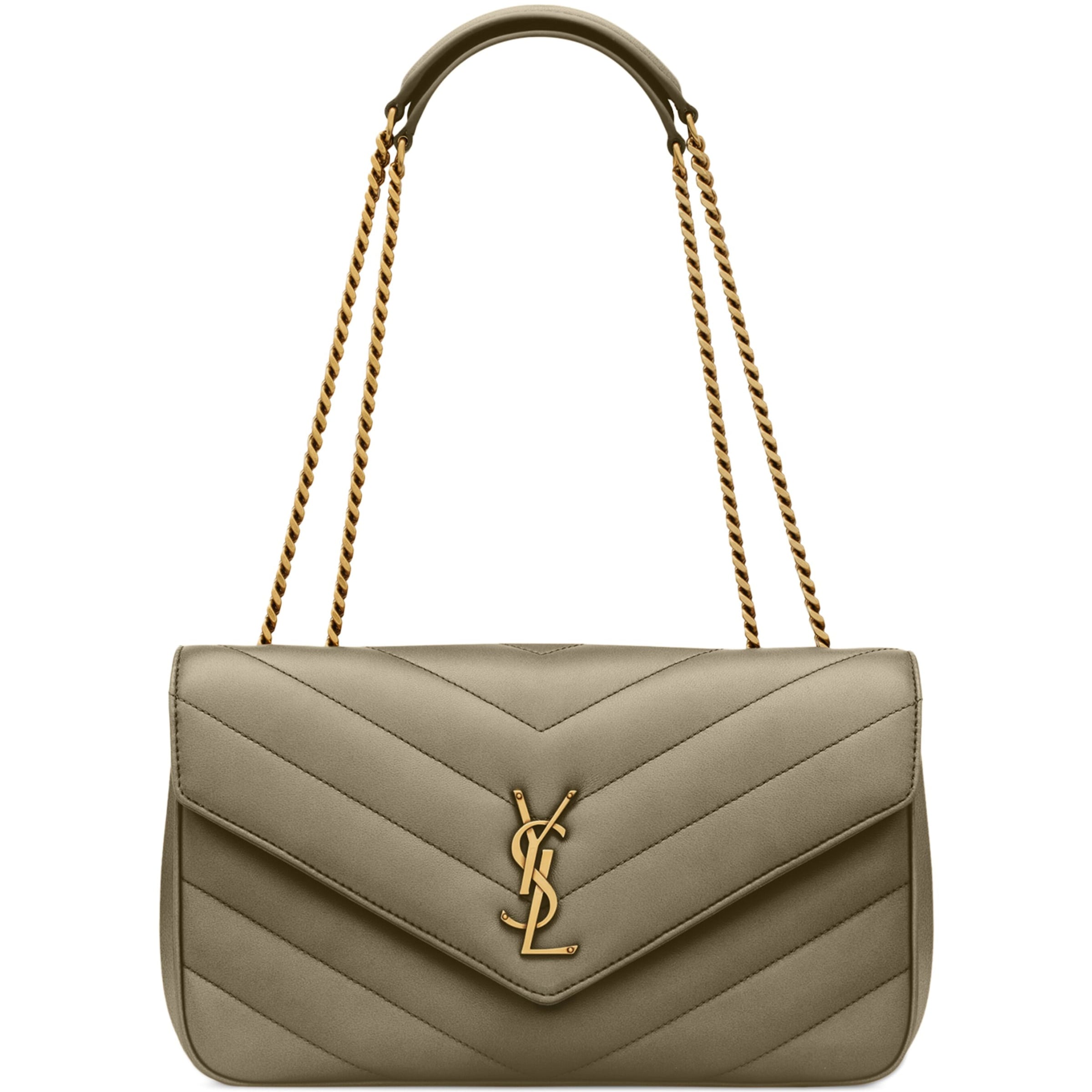 Saint Laurent Green Medium Loulou Shoulder Bag