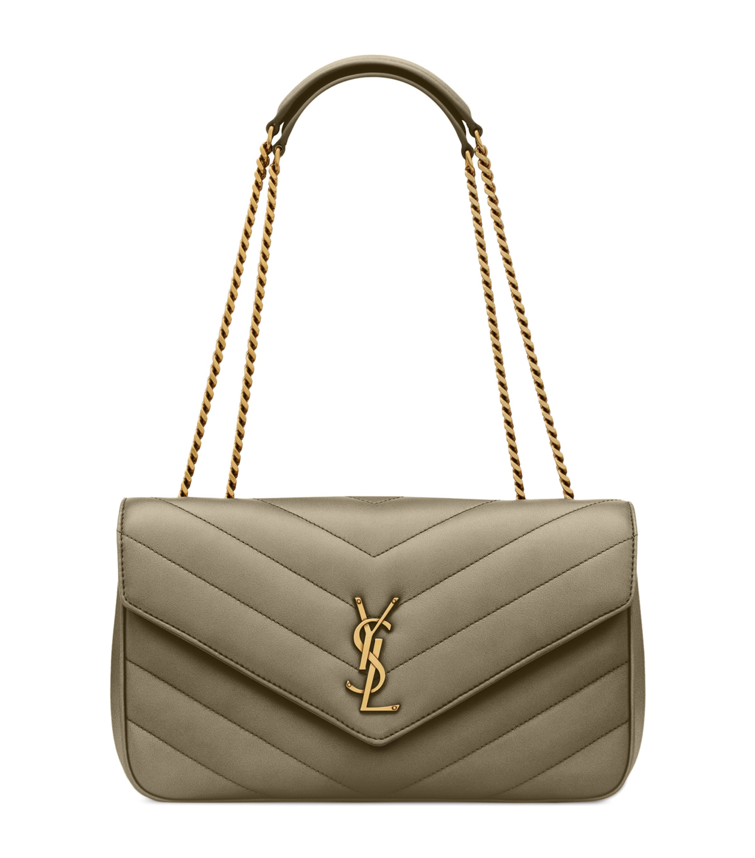 Saint Laurent Green Medium Loulou Shoulder Bag