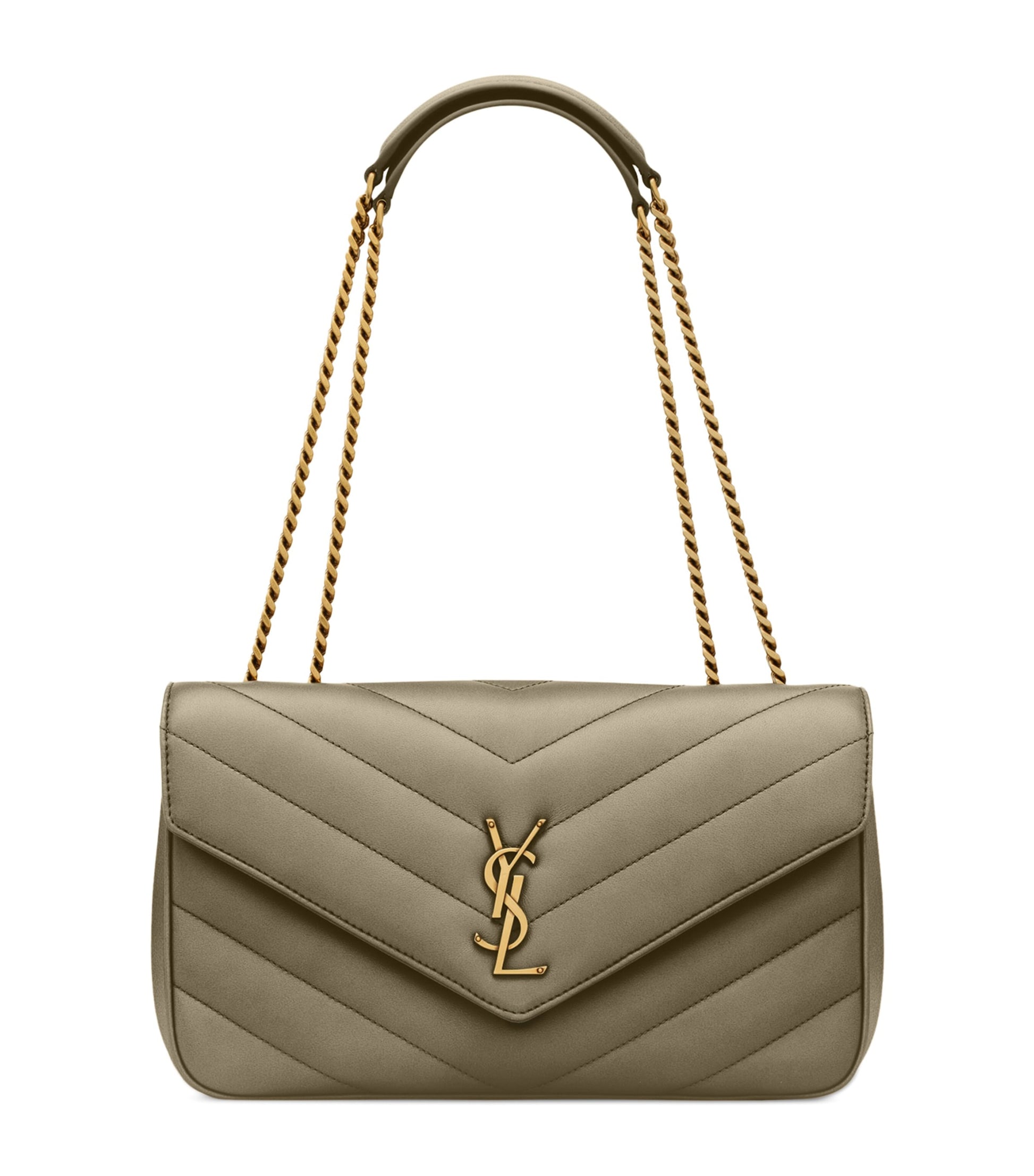 Saint Laurent Green Medium Loulou Shoulder Bag