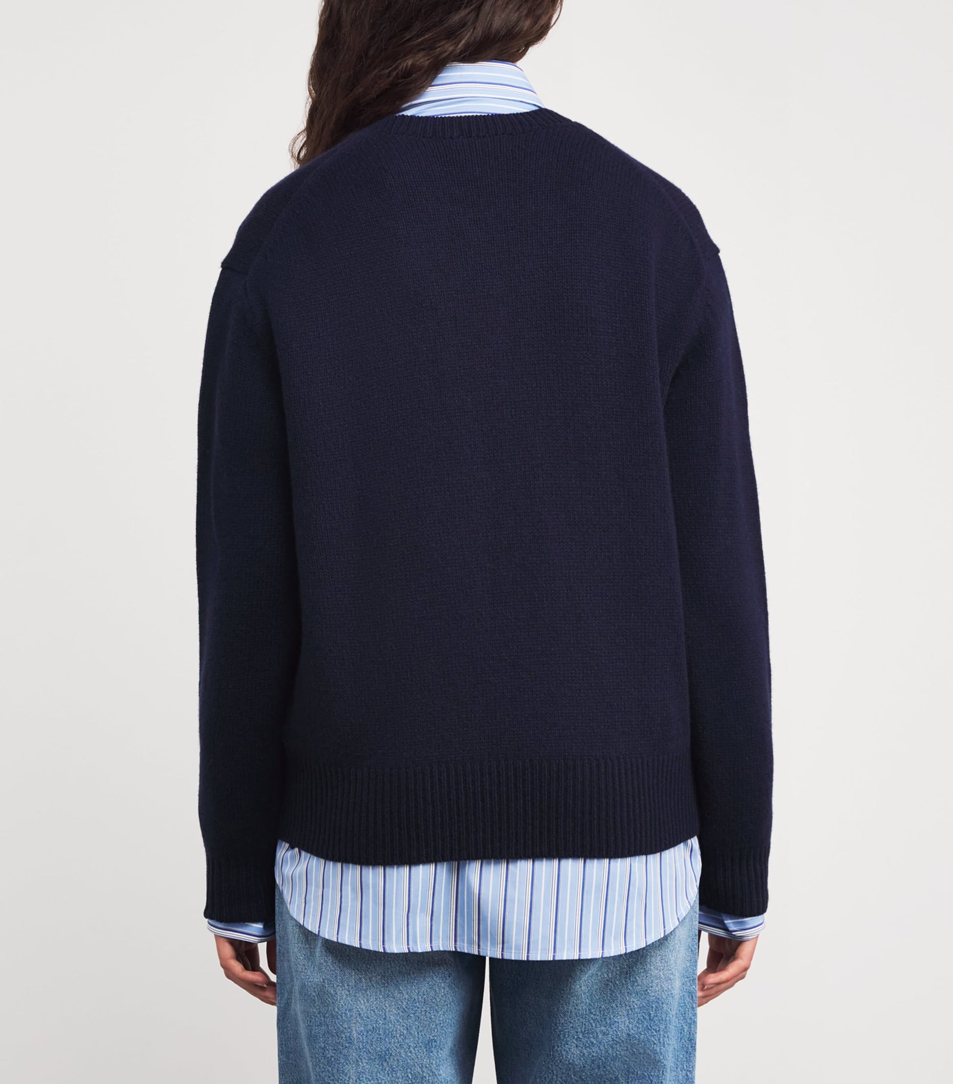 Wool-Cashmere Polo Bear Sweater