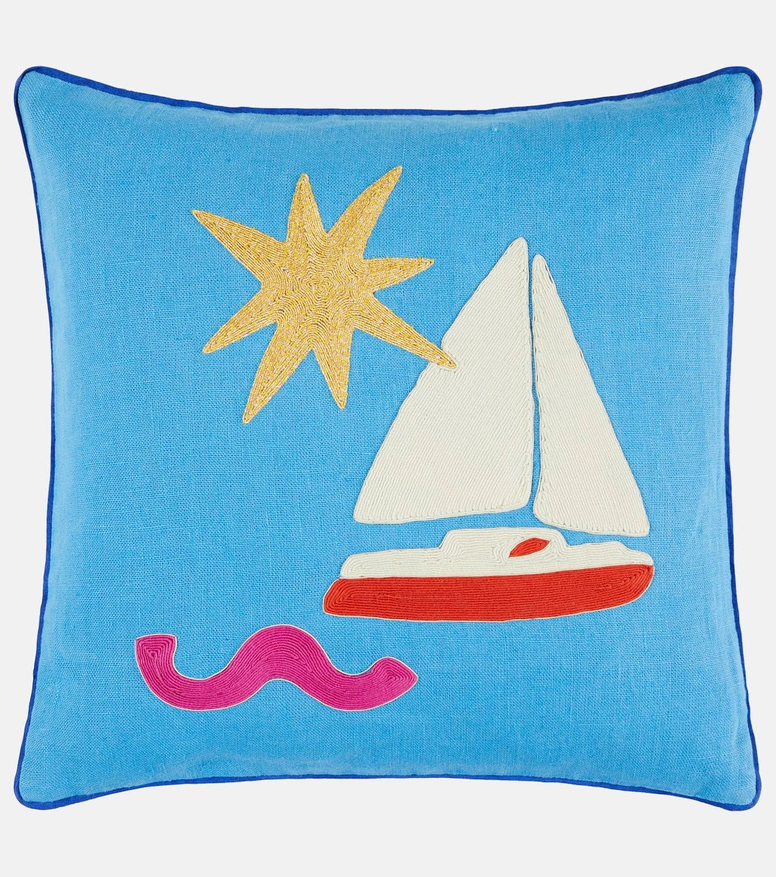 Jonathan Adler - Playa Sailboat linen cushion