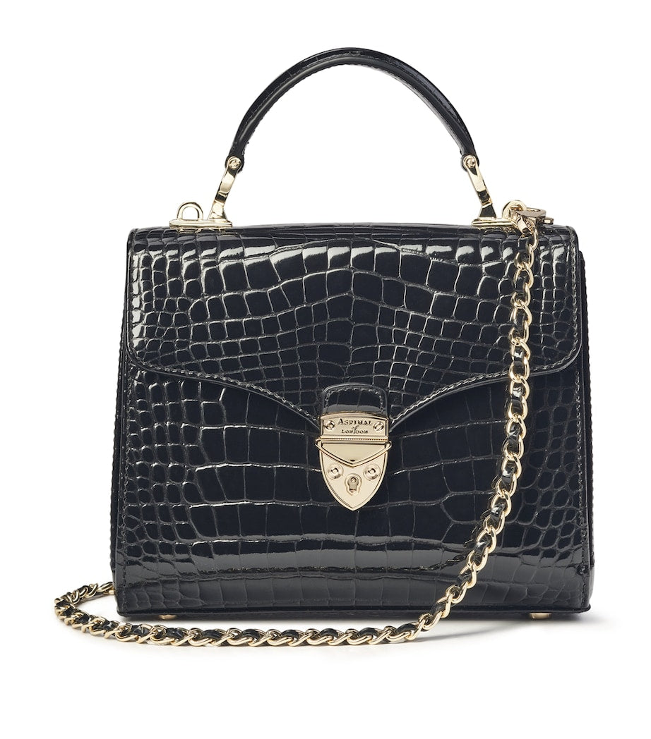 Aspinal Of London Black Leather Mayfair Top-Handle Bag