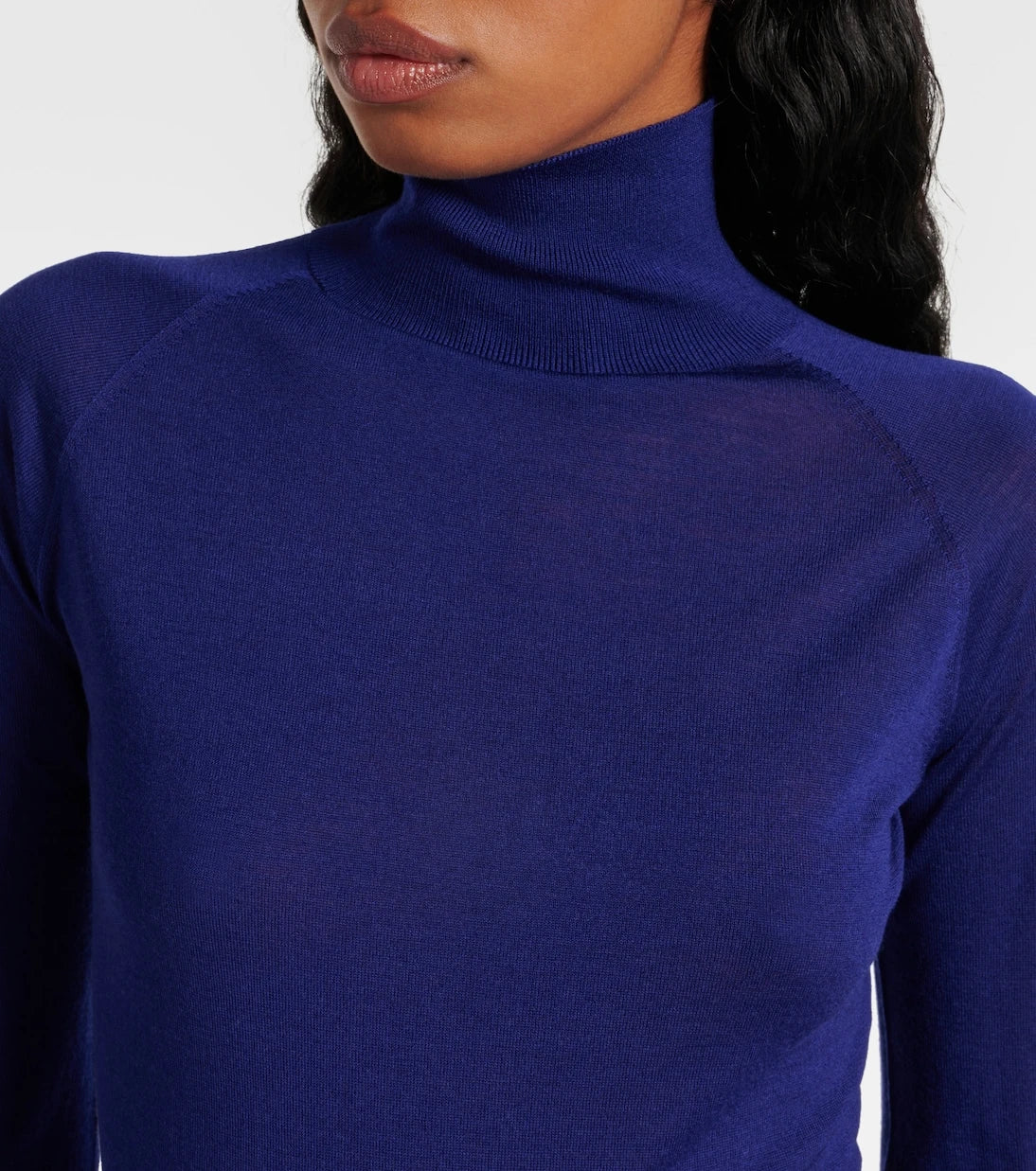 Alaïa - Sheer turtleneck wool bodysuit