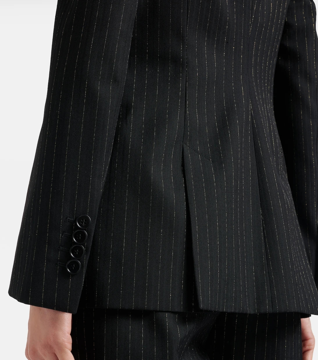 McQueen - Pinstripe double-breasted wool blazer