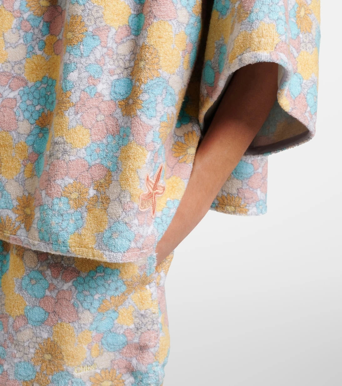 Chloé - Floral gathered cotton top