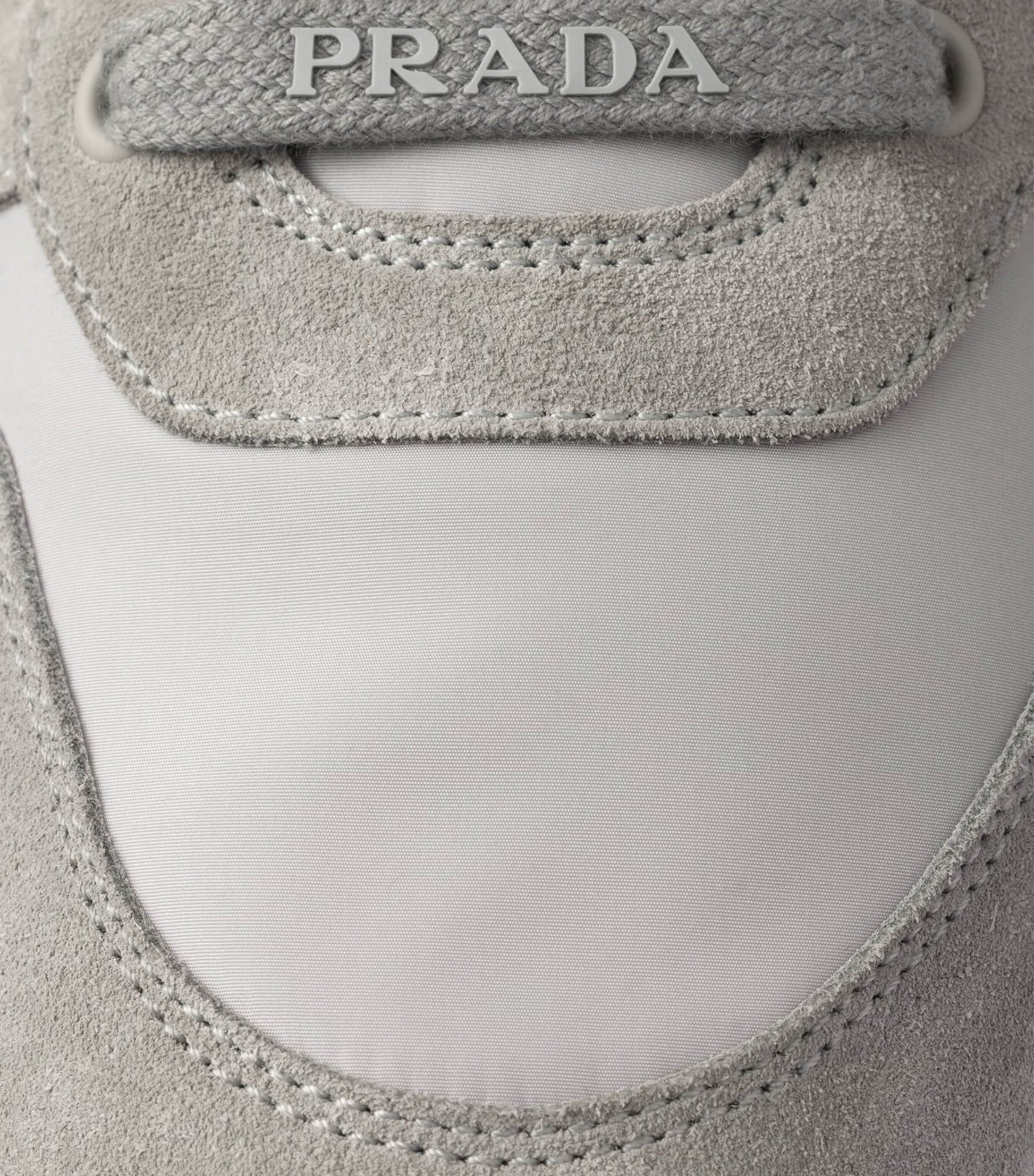 Re-Nylon and Suede Prax 2.0 Sneakers