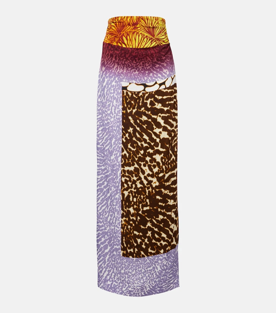 Dries Van Noten - Printed silk midi skirt