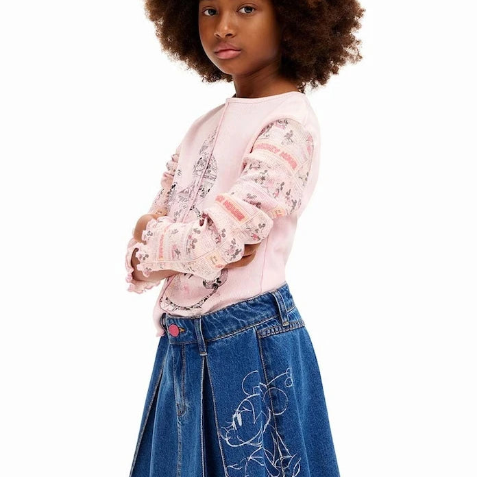 Детска дънкова пола Desigual MINNIE MOUSE