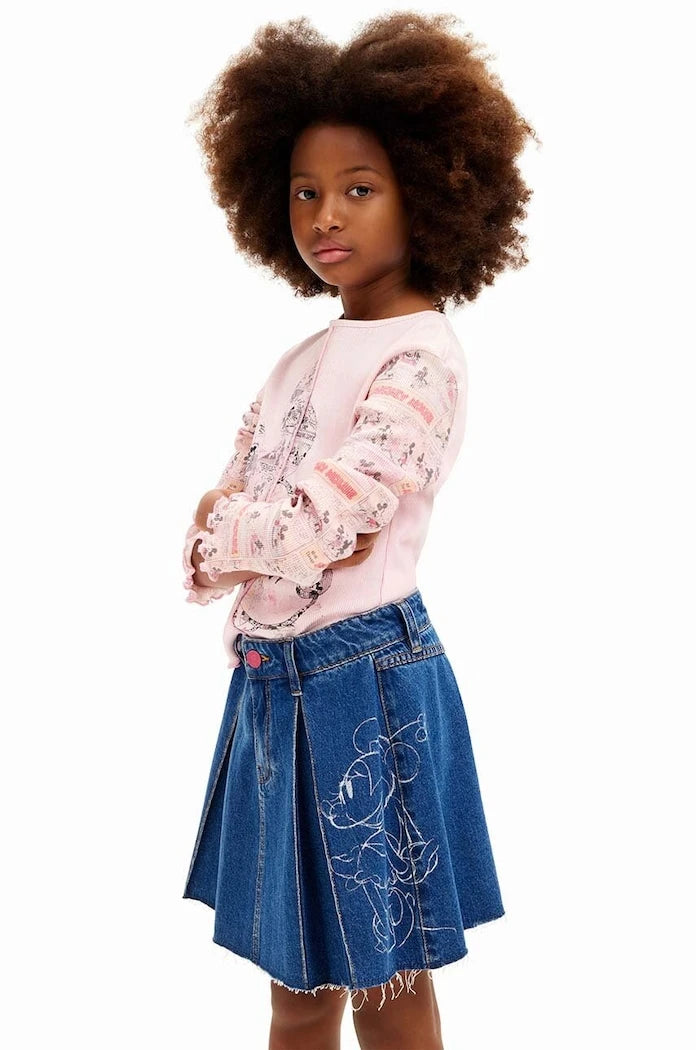 Детска дънкова пола Desigual MINNIE MOUSE