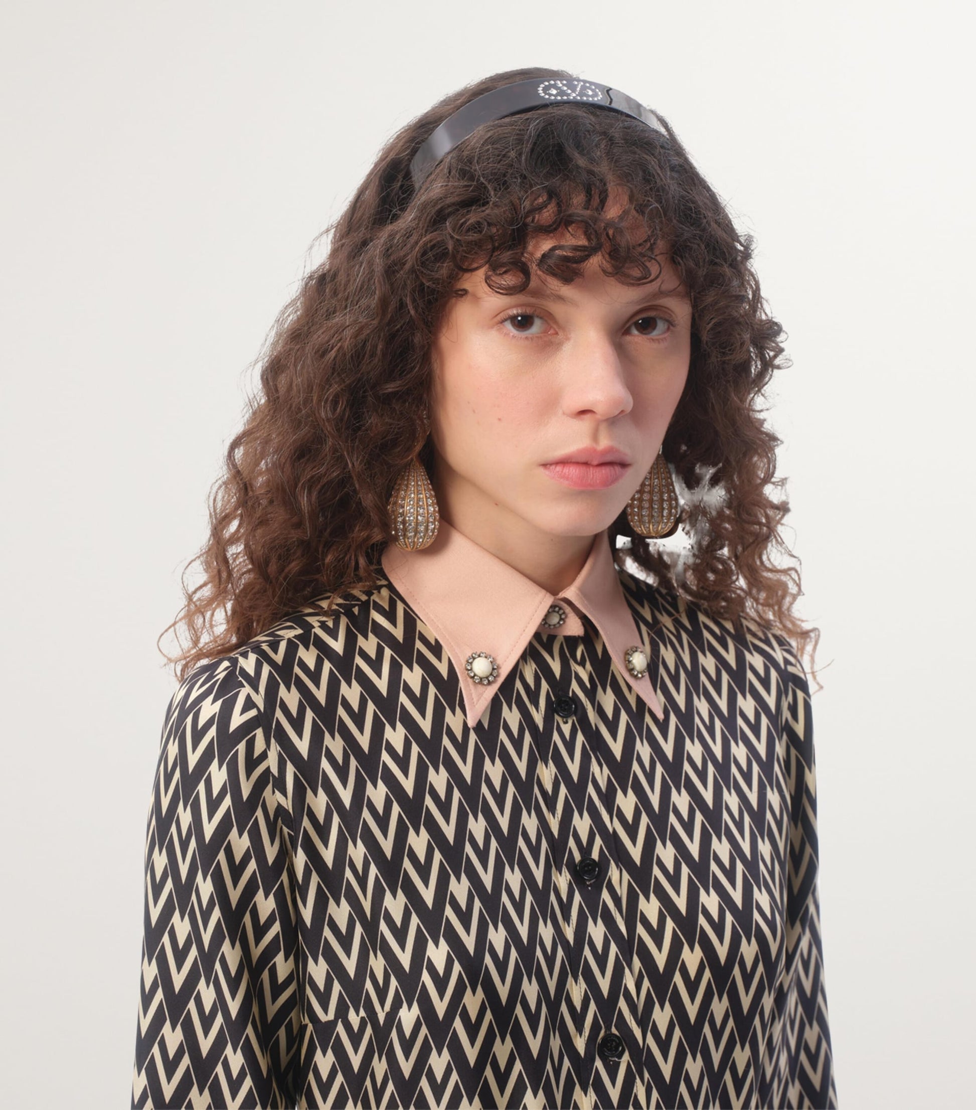 Valentino Garavani Brown VLogo Signature Headband