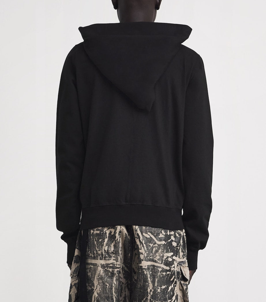 Rick Owens Black Cotton Mountain Hoodie