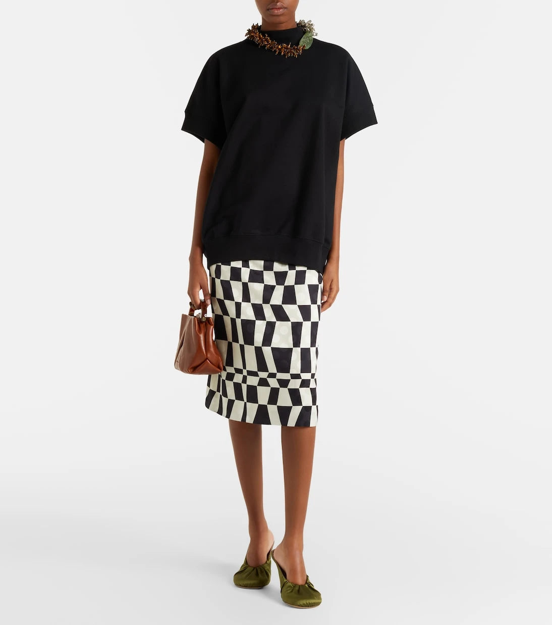 Dries Van Noten - Printed pencil skirt
