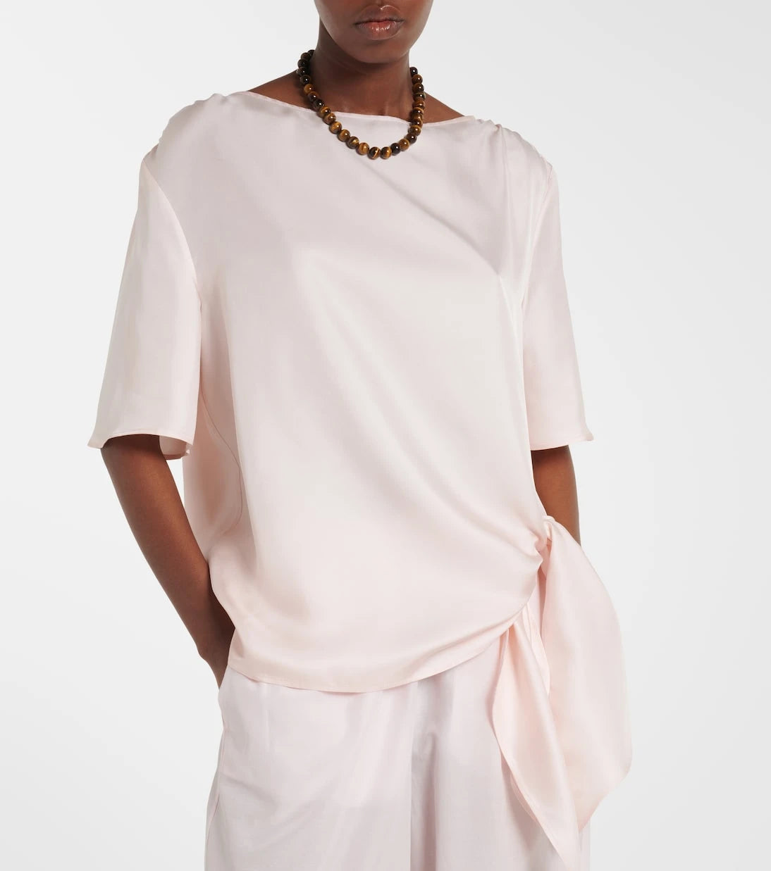 Loulou de Saison - Mano silk satin top
