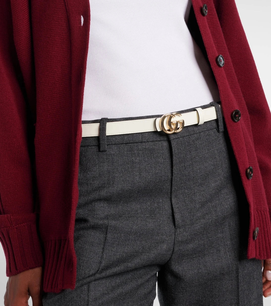 Gucci - Double G reversible leather belt