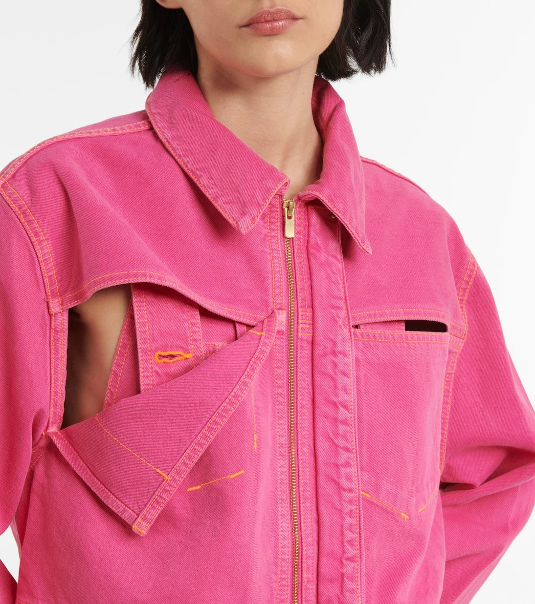 Jacquemus - جاكيت دينم La Veste De Nîmes بقصّة مفتوحة