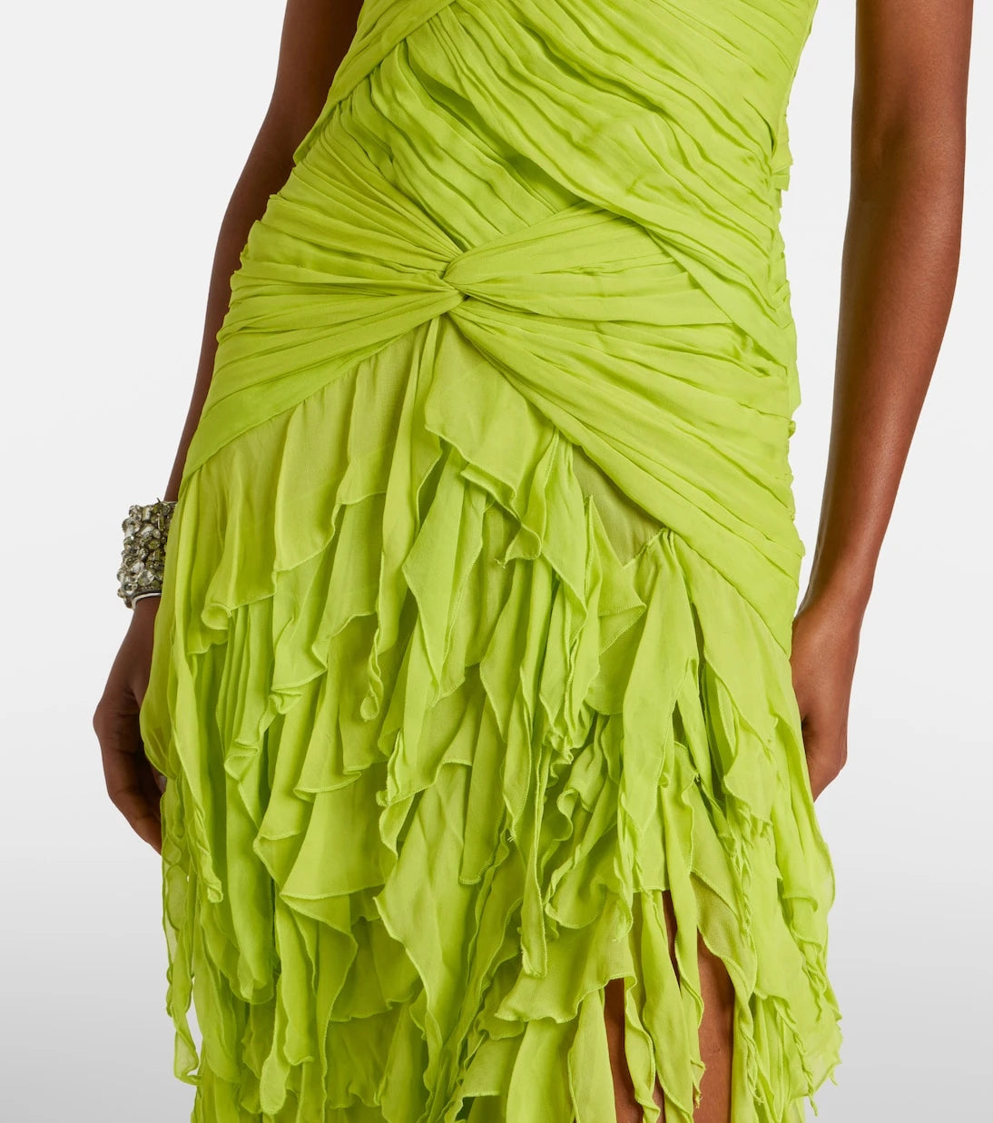 Blumarine - Ruffled georgette maxi dress