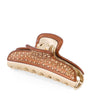 Gold-Plated Claw Hair Clip X4- PAIL BRUN/OR