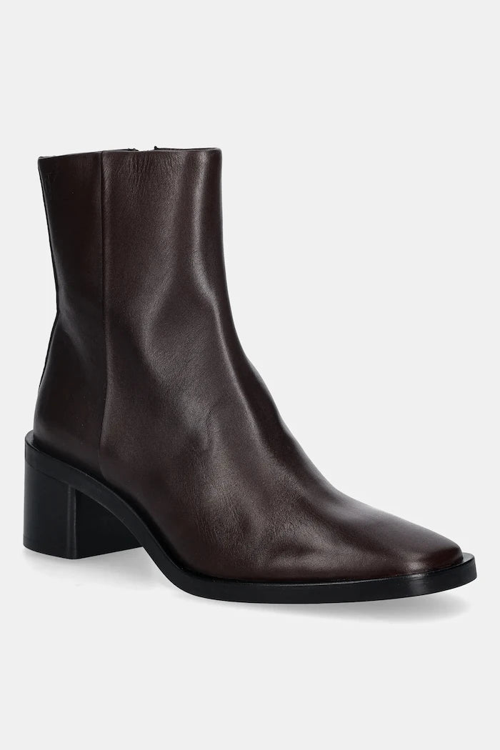 Calvin Klein BLOCK HEEL ZIP BOOT LTH Deri Bot