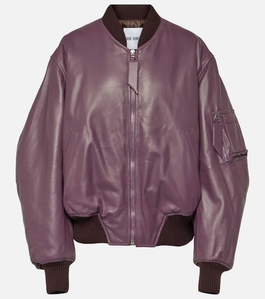 The Attico - Anja leather bomber jacket