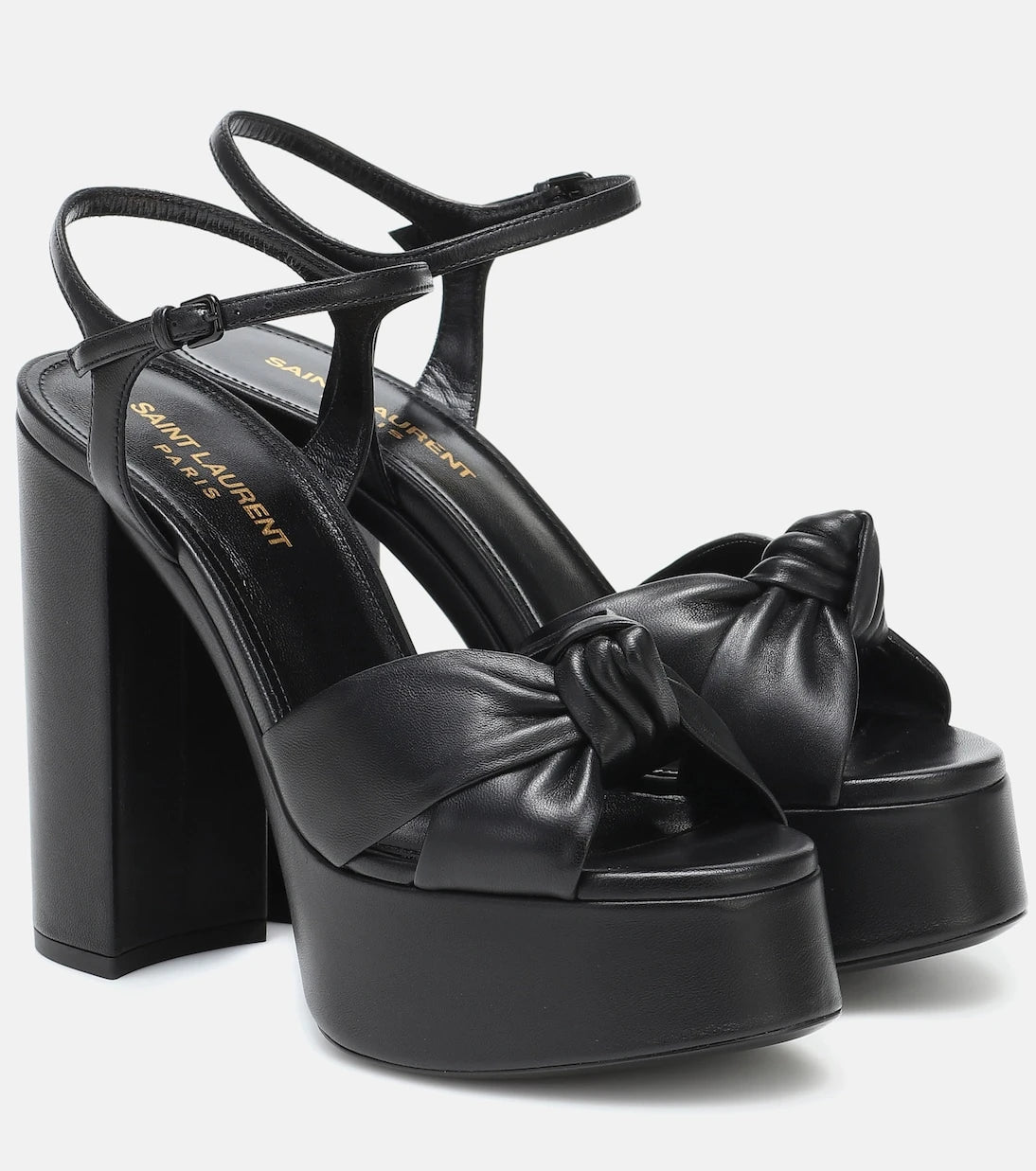 Saint Laurent - Bianca 125 leather platform sandals