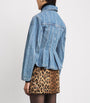 Blue Pleated Stripe Denim Jacket