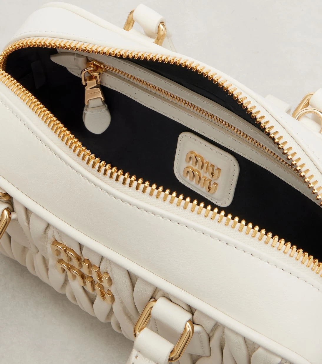 Miu Miu - Arcadie Small leather top-handle bag