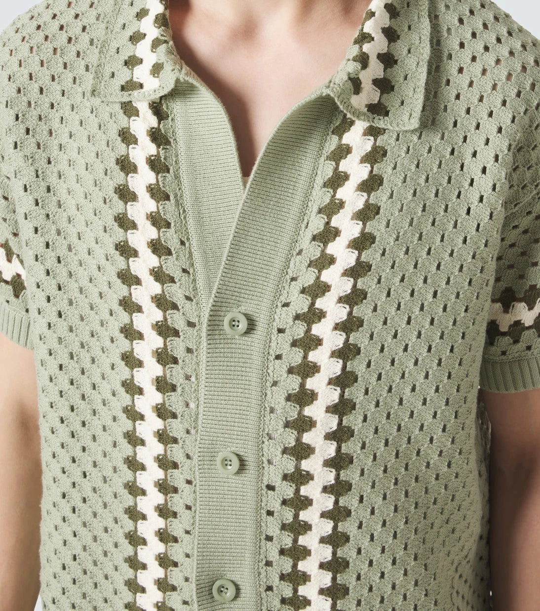 Frescobol Carioca - Pinto crochet cotton shirt