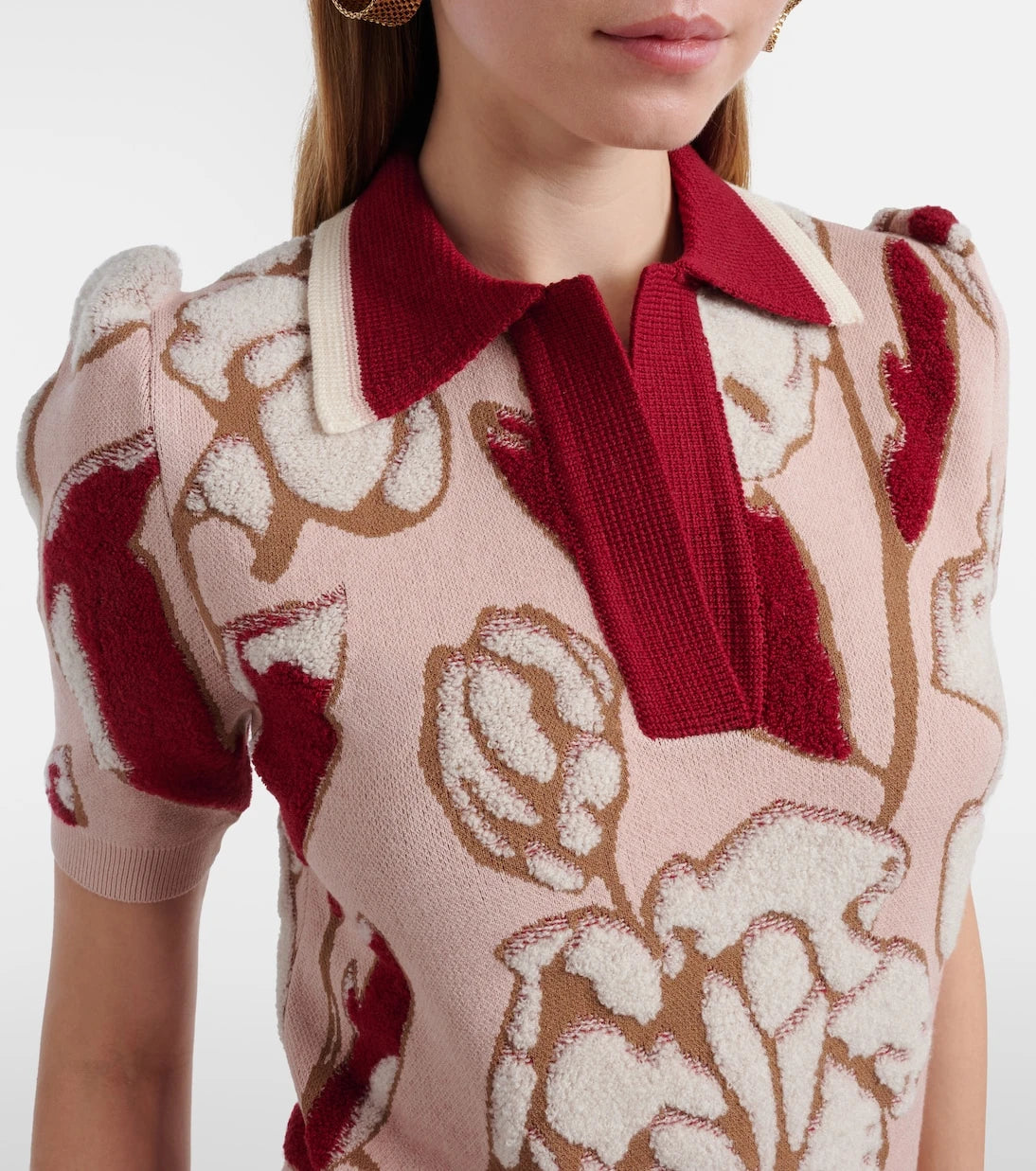 La DoubleJ - Pumped Up floral polo sweater