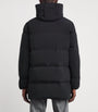 Black Down Hybrid Puffer Coat