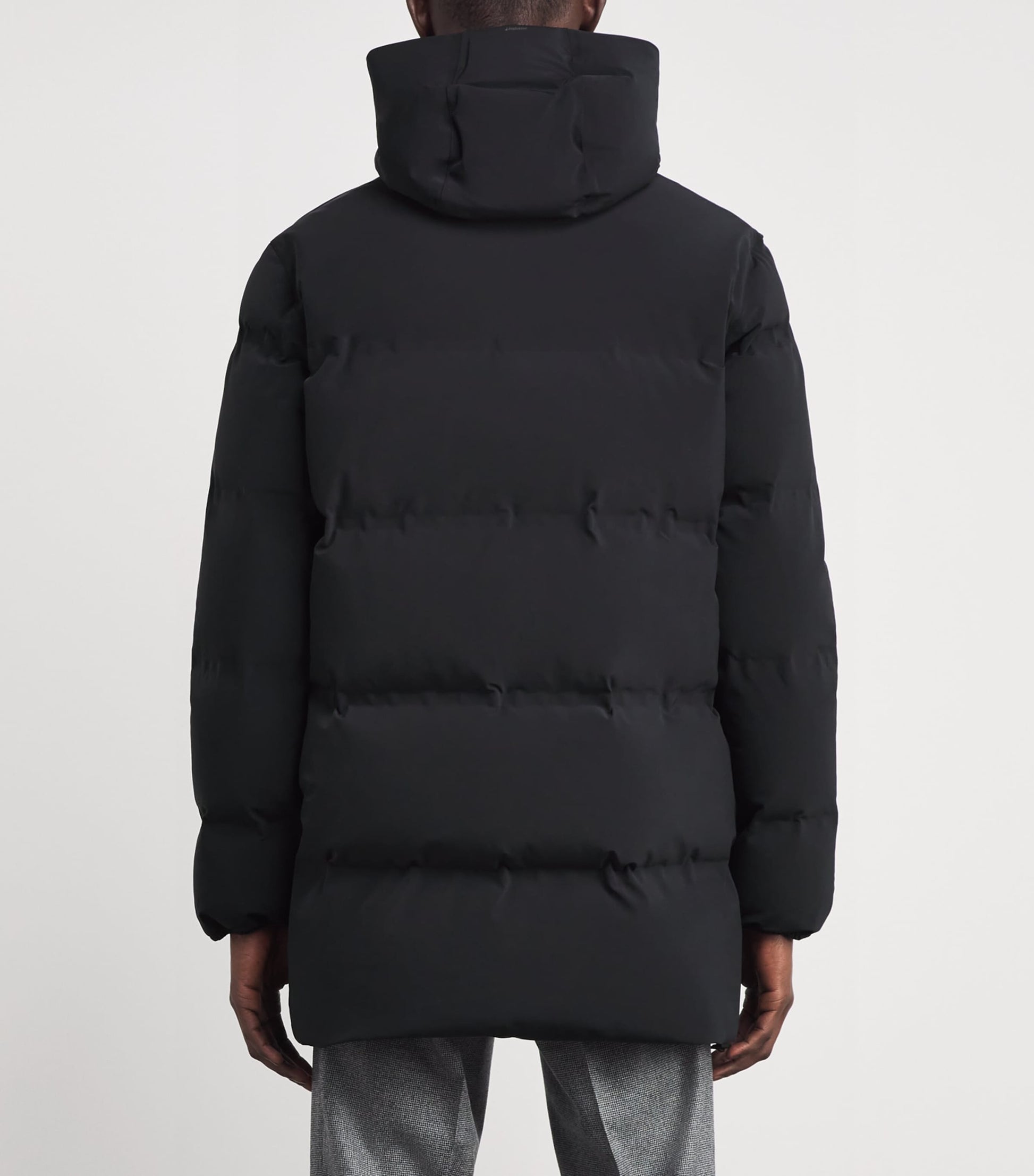 Black Down Hybrid Puffer Coat