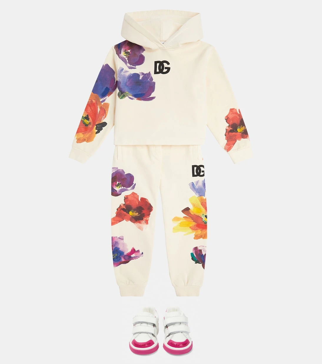 Dolce&Gabbana Kids - Floral cotton jersey sweatpants