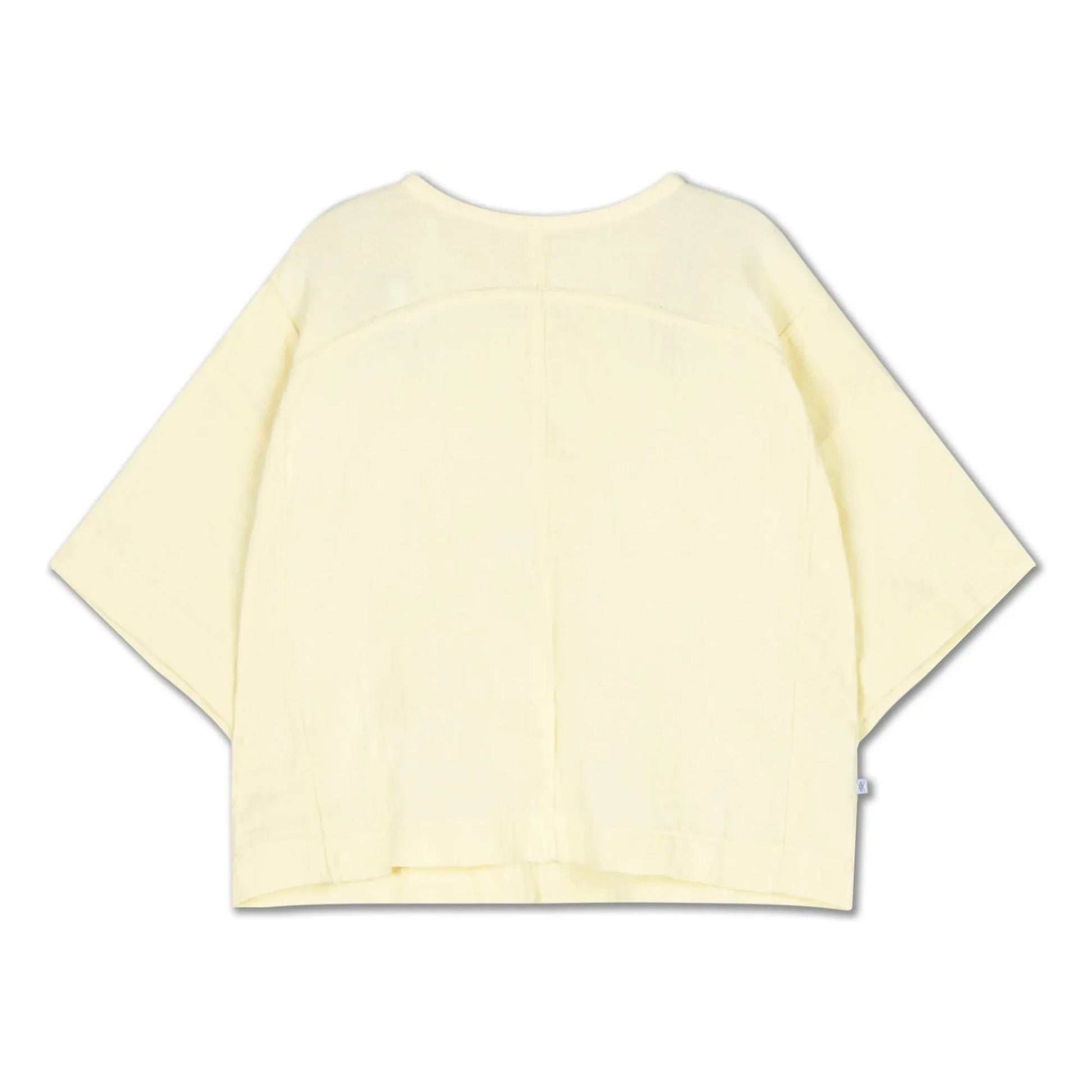 Repose AMS - Back buttoned blouse Organic cotton | Pale yellow