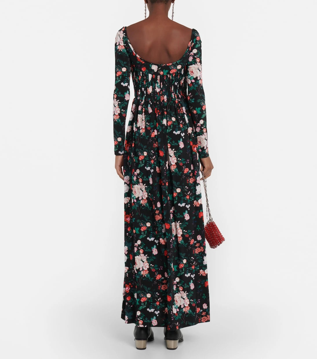 Rabanne - Floral corset maxi dress