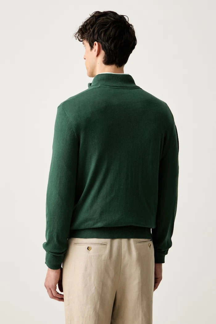 U.S. Polo Assn. Erkek Pamuklu Rich Funnel 1/4 Zip Kazak