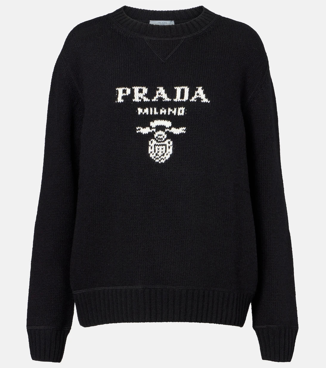 Prada - Logo wool and cashmere sweater