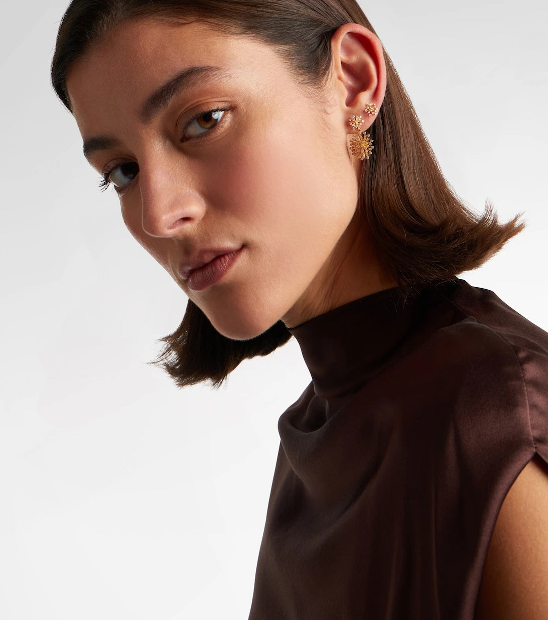 Sydney Evan - Burst 14kt gold drop earrings with diamonds