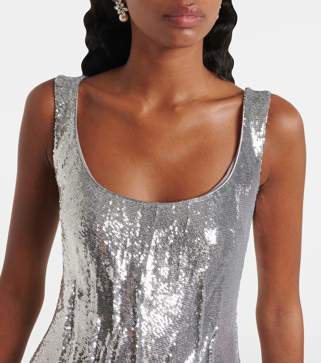 Marmar Halim - Sequined silk-blend gown