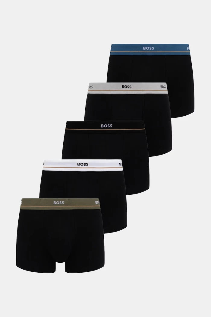 BOSS Erkek Pamuk ve Elastan Boxer Trunk 5P Essential 5’li