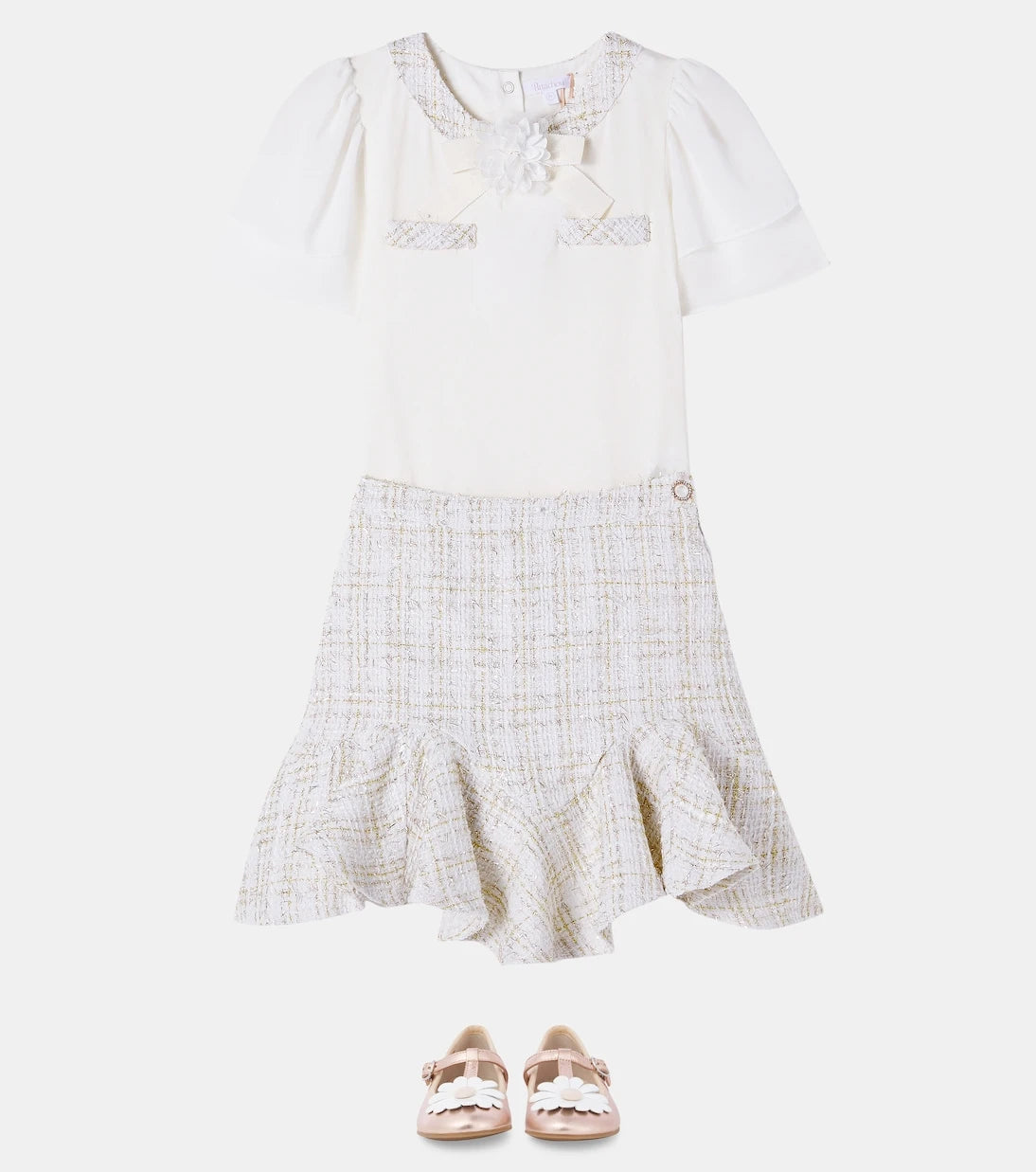 Patachou - Tweed top and skirt set