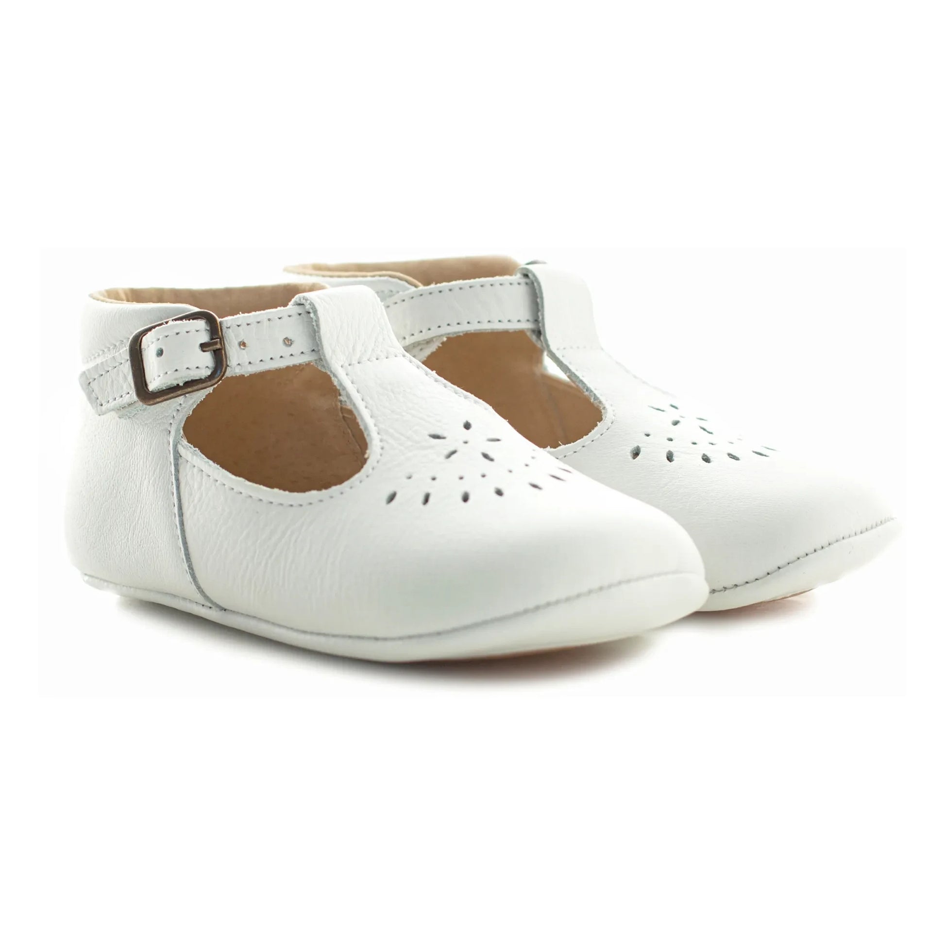 Poppée - Minimilton T-Bar Booties | White