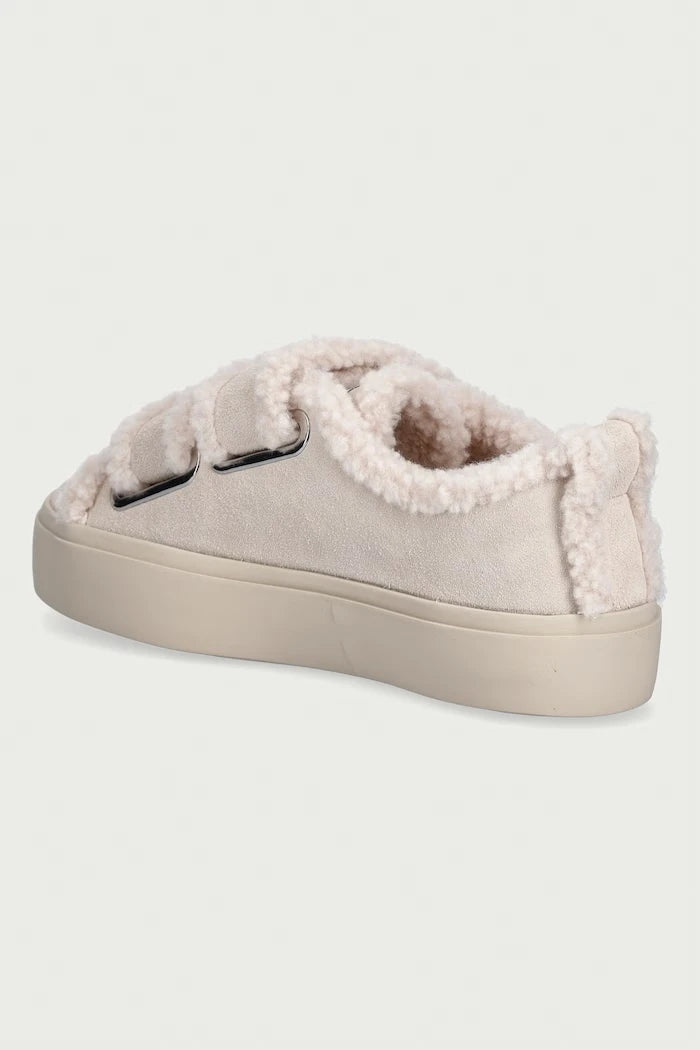 Inuikii Shearling Low Velcro Pastelle kadın süet sneaker