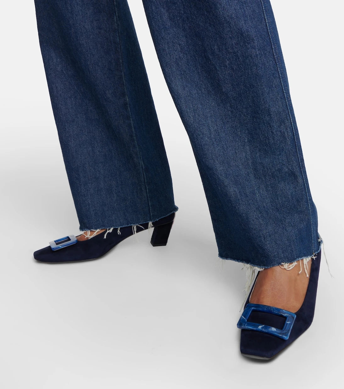 Roger Vivier - Belle Vivier 45 suede pumps
