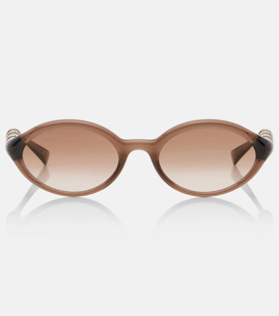 Gucci - Bamboo oval sunglasses