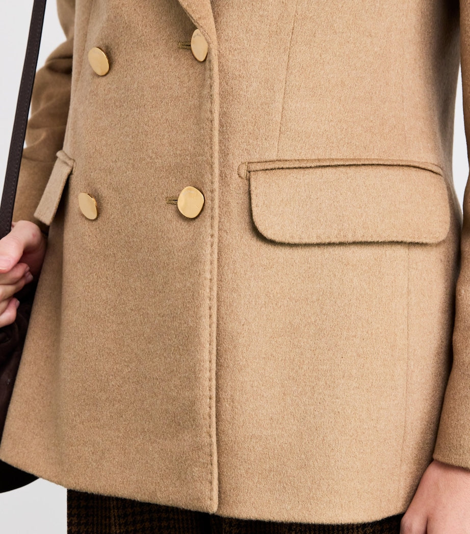 Max Mara Camel Hair Double-Breasted Blazer