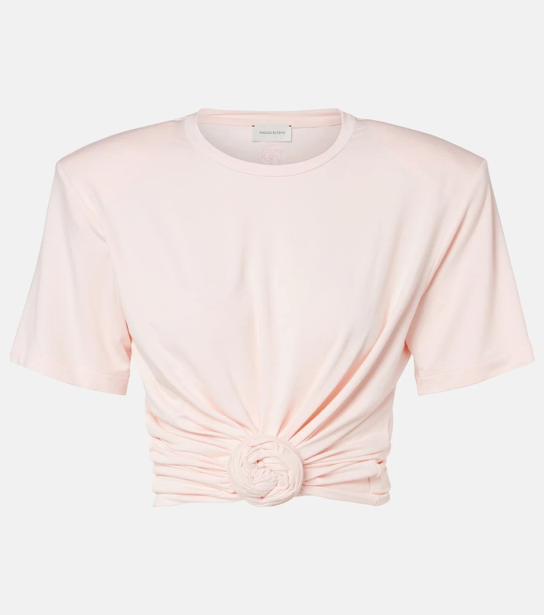 Magda Butrym - Cropped floral-appliqué T-shirt