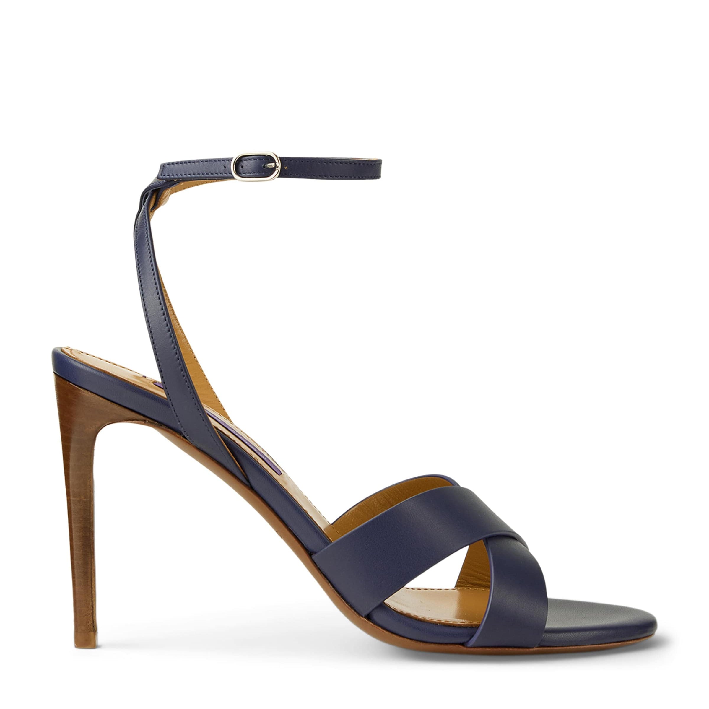 Ralph Lauren Collection Leather Cleary Heeled Sandals 95